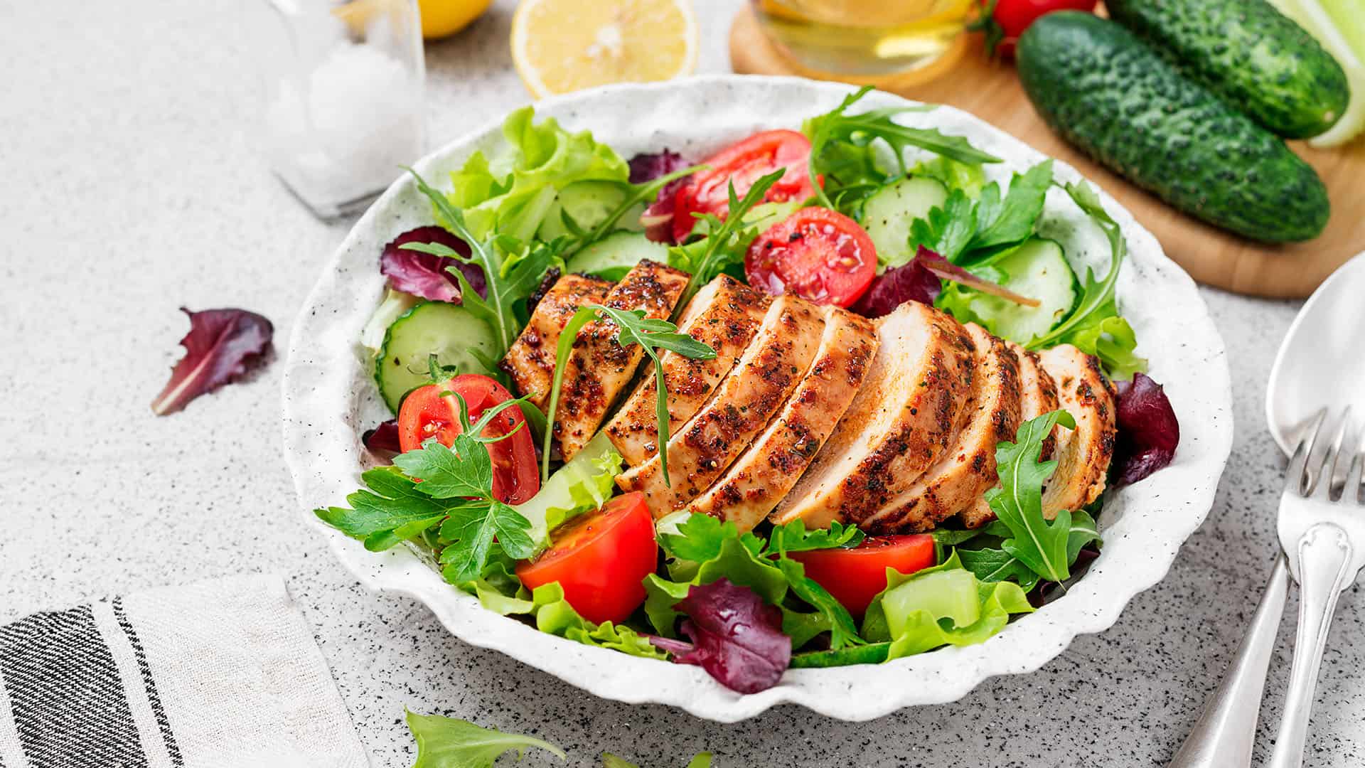 healthy food salad on a plate.