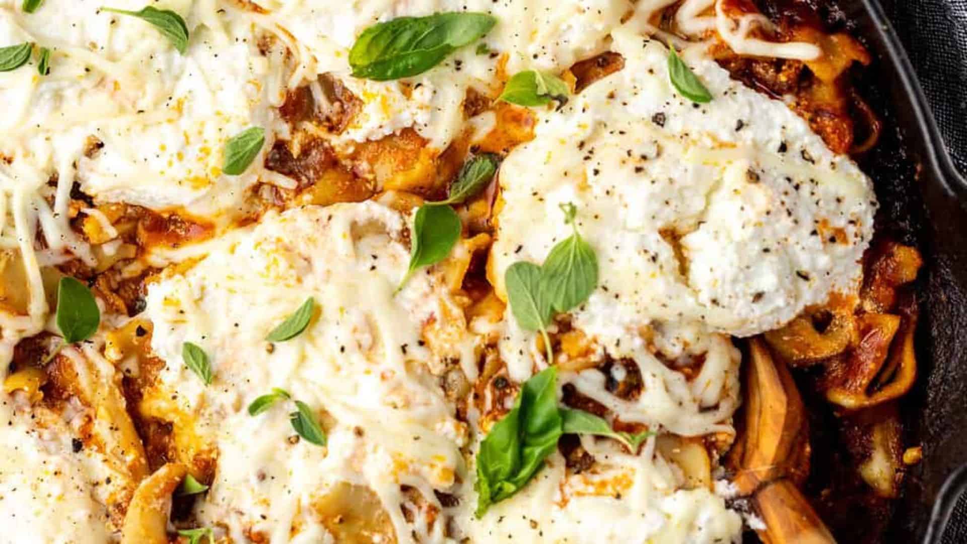 30 Minute Healthy Skillet Lasagna