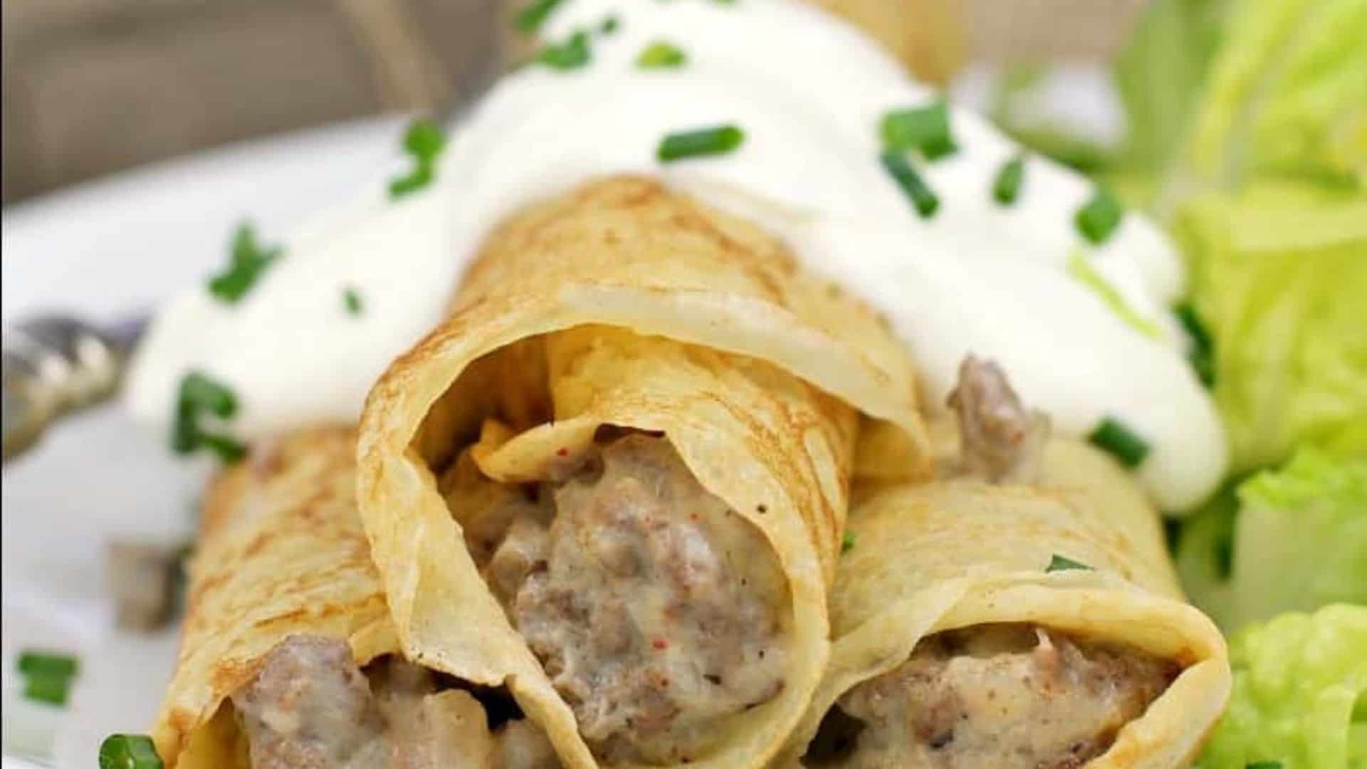 Beef Stroganoff Crepes