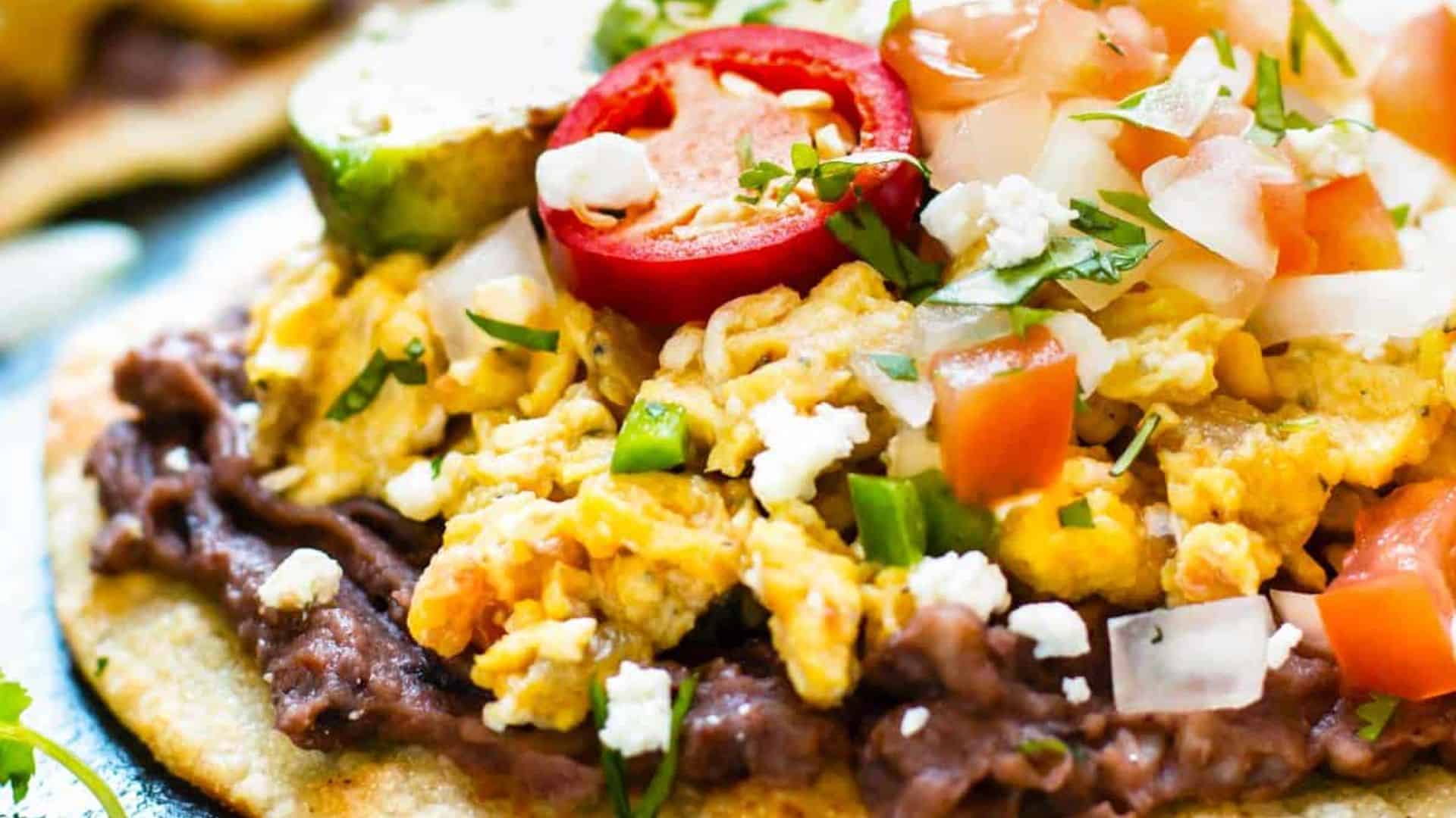 Breakfast Tostadas with Eggs