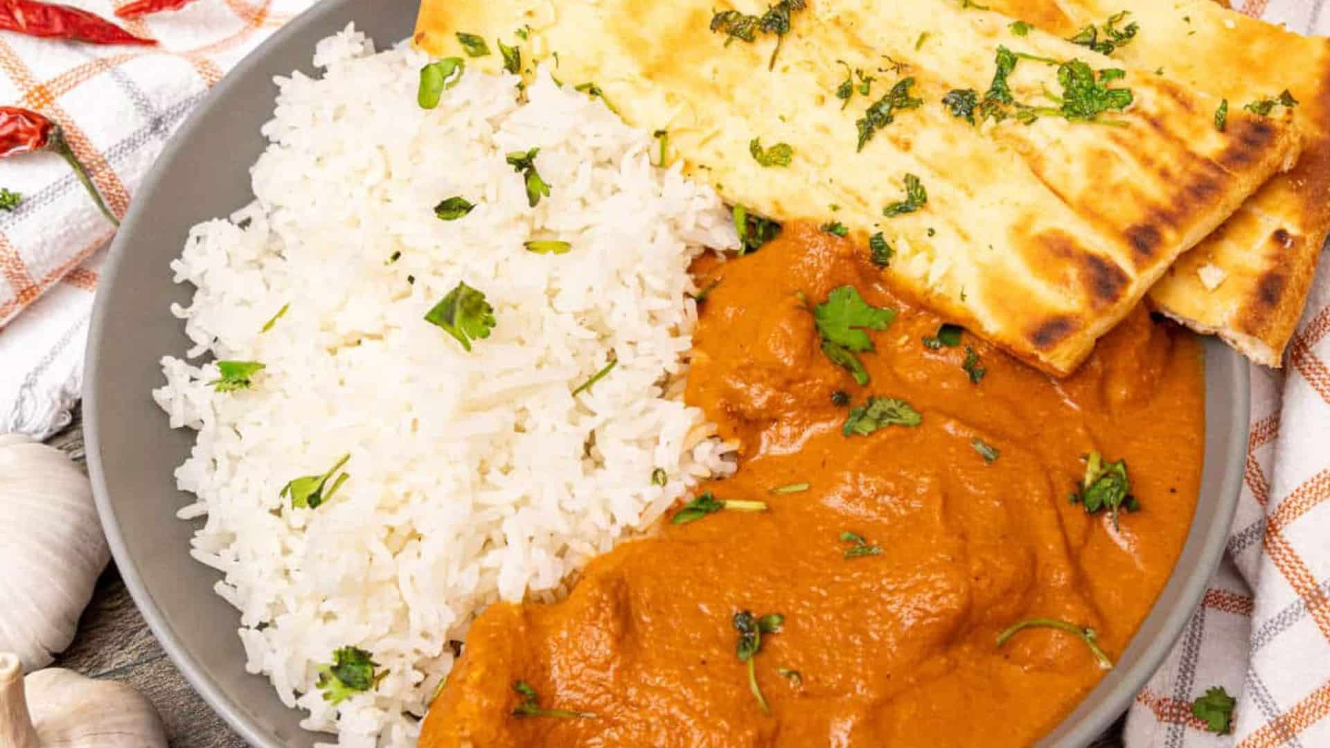 Butter Chicken with Garlic Naan