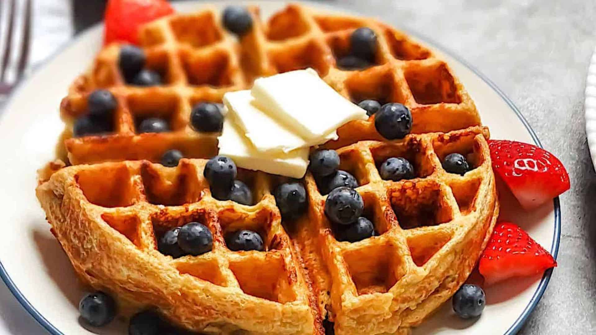 Cottage Cheese Protein Waffles