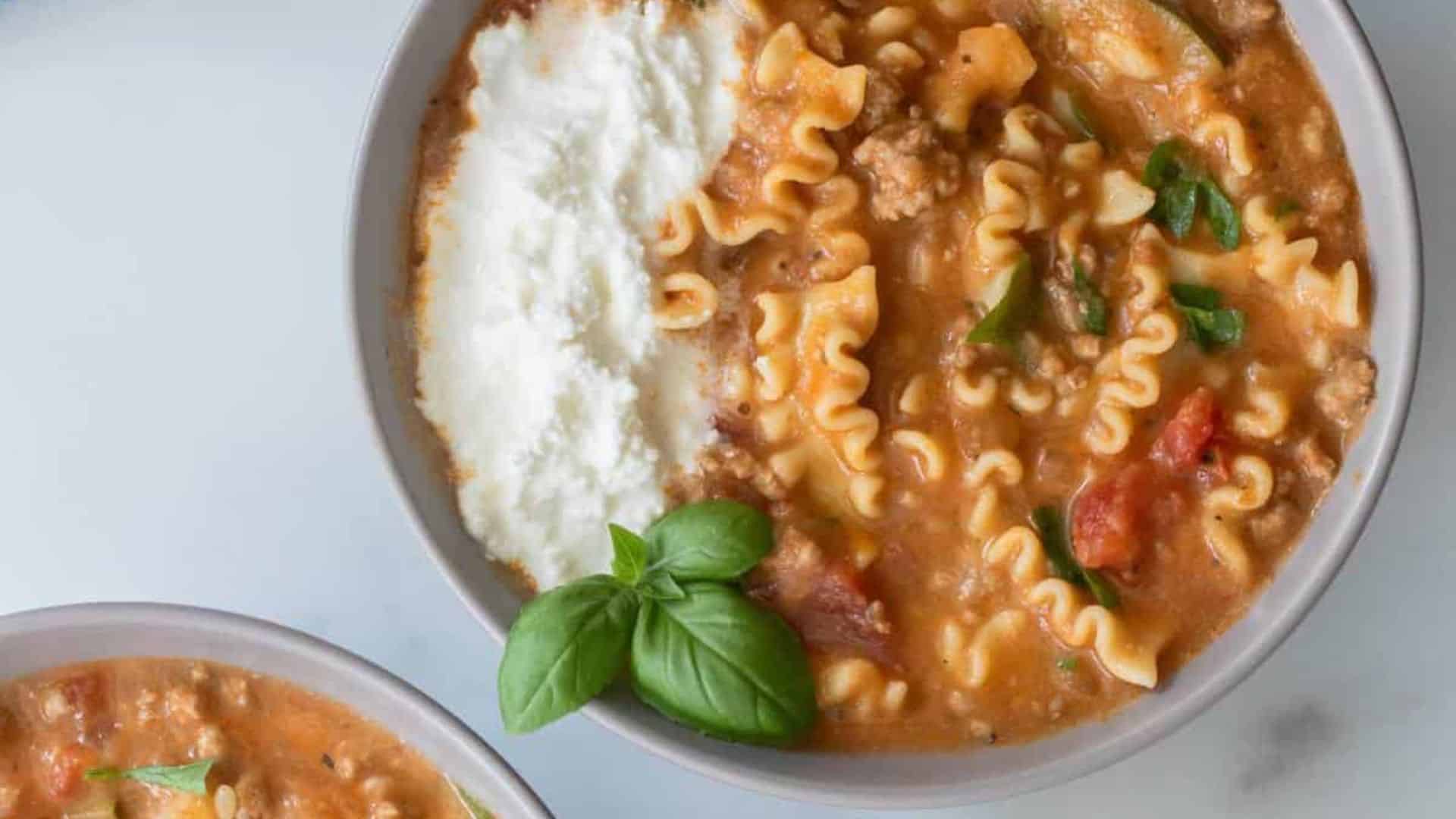 Creamy Lasagna Soup