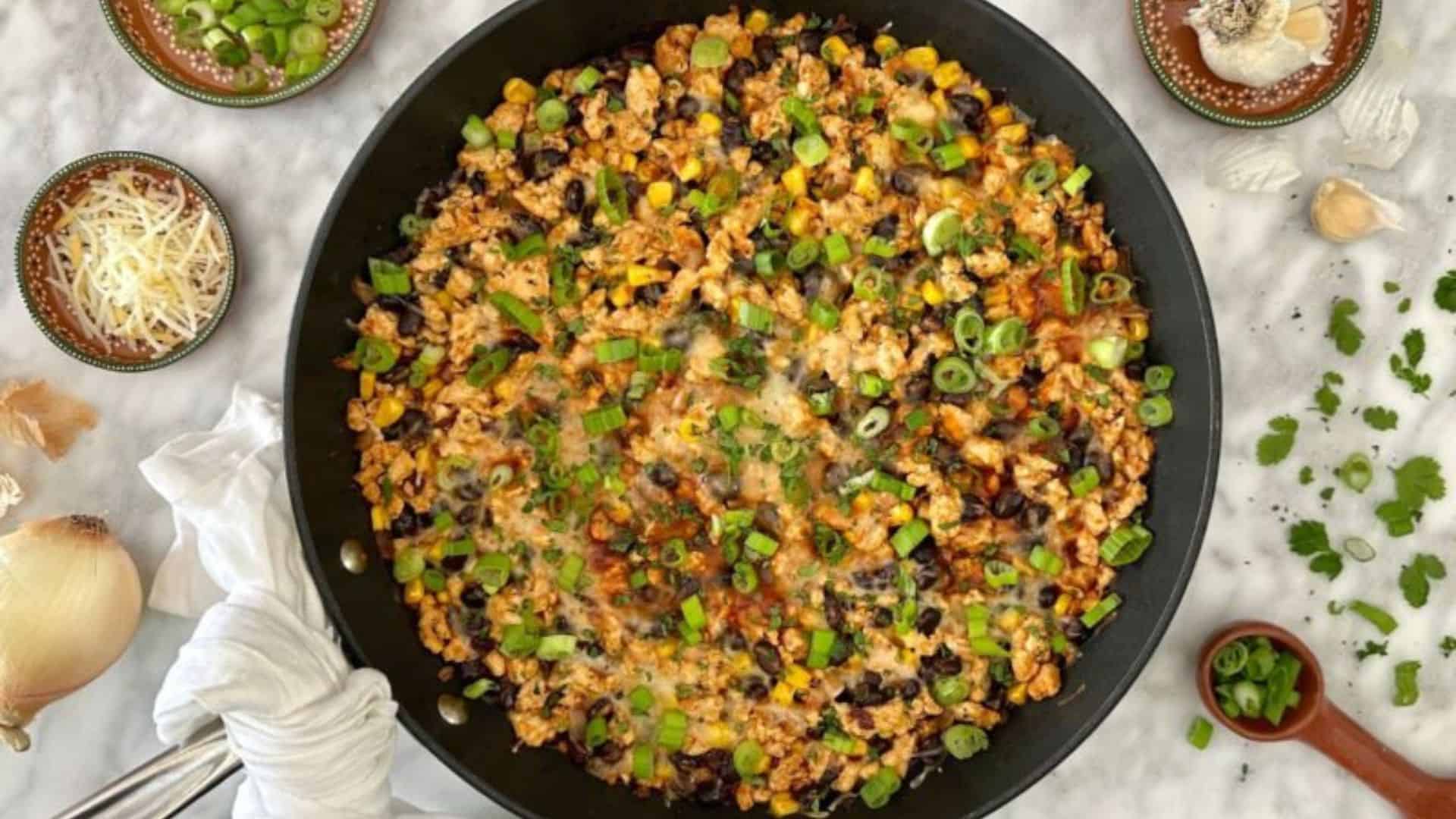 Ground Turkey Enchilada Skillet