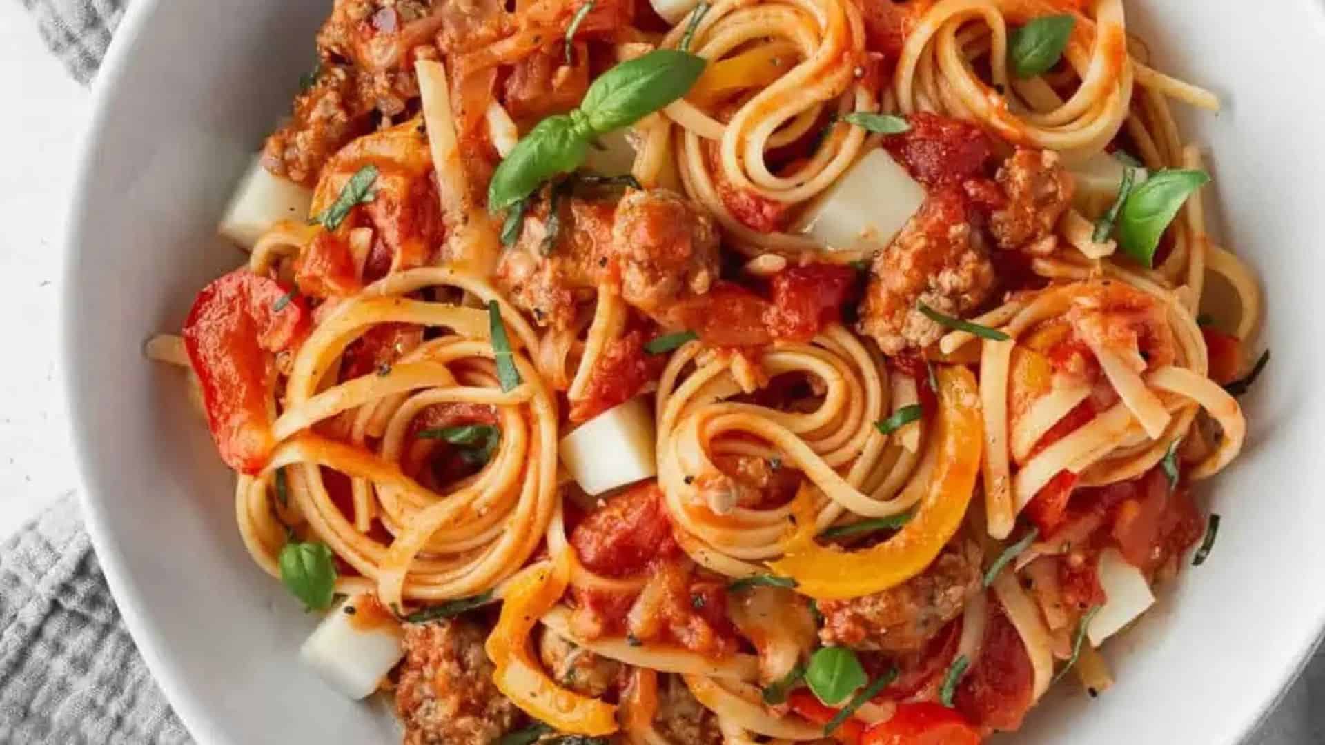 Italian Sausage and Peppers Pasta