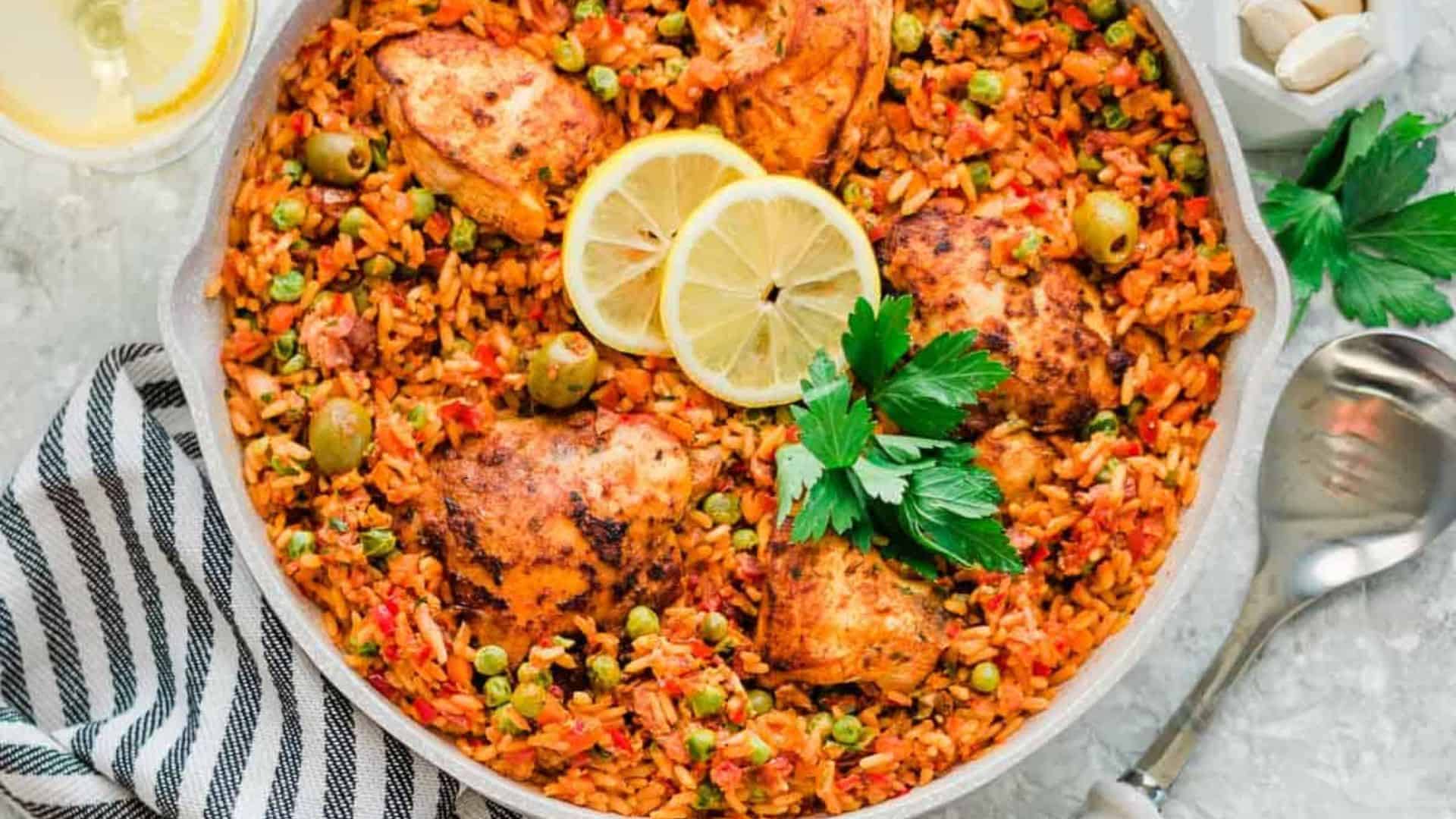 Latin One Pot Chicken and Yellow Rice