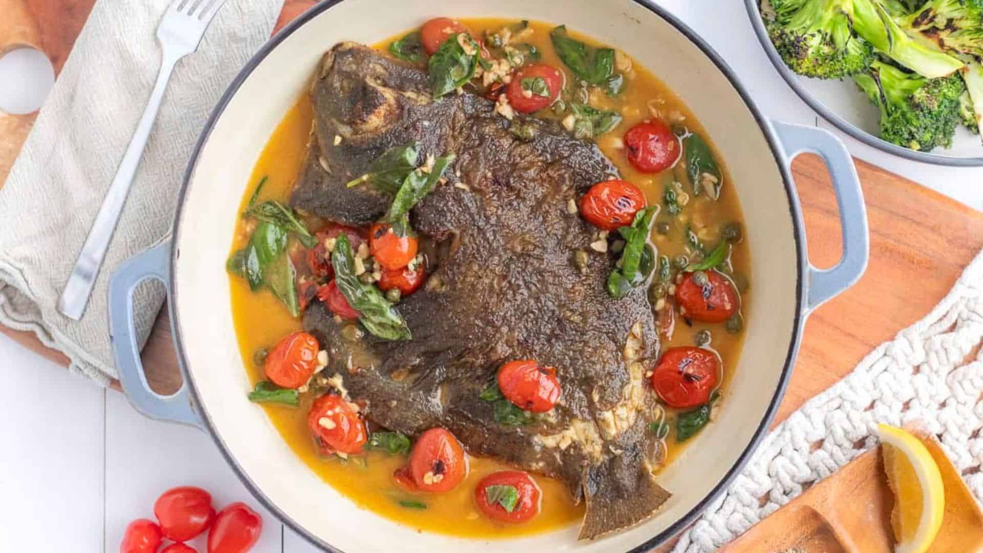 Whole Baked Flounder